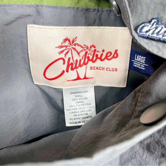 Chubbies Reversible Camouflage Pineapple Fleece Jacket Coat Green Large - Picture 12 of 15